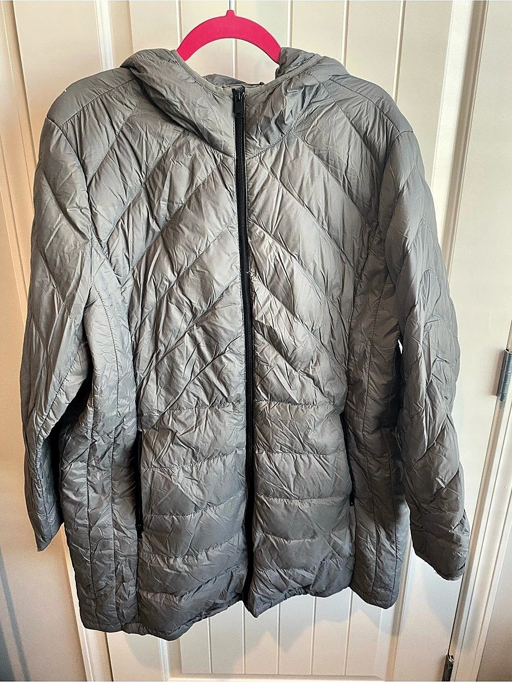 London Fog Lightweight Packable Downy Puffer Jacket Gray XXL